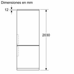 iQ500, Frigorífico combinado de libre instalación, 203 x 70 cm, Acero inoxidable antihuellas KG49NAIBT