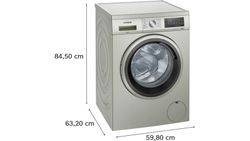 Lavadora SIEMENS WU14UT6KES IQ500 9 kg 1400 r.p.m., Acero antihuellas