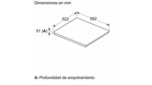 Placa de inducción SIEMENS ED651HSC1E IQ500 60 cm Negro, sin perfiles
