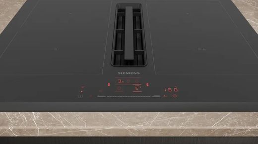 Placa de inducción con extractor integrado SIEMENS ED631HQ26E IQ500 60 cm sin perfiles