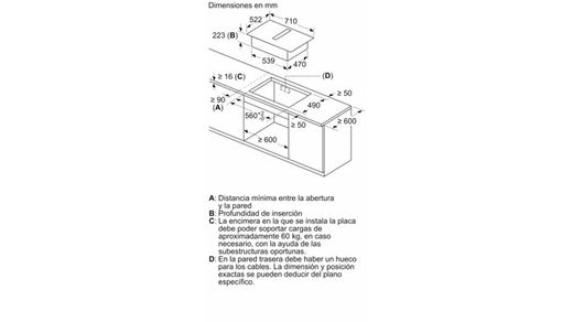 Placa de inducción con extractor integrado SIEMENS ED751HQ26E IQ500 70 cm sin perfiles