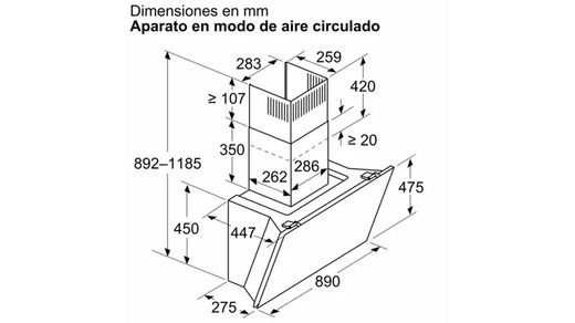 iQ700 Campana decorativa de pared 90 cm Cristal negro LC91KLT60