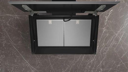 iQ700 Campana decorativa de pared 90 cm Cristal negro LC91KLT60
