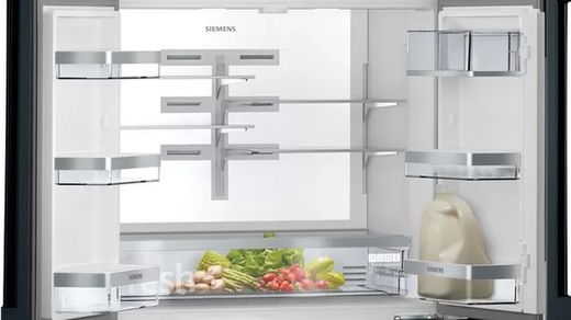 Frigorífico French Door con puertas de cristal SIEMENS IQ700 183 x 90.6 cm Negro KF96RSBEA