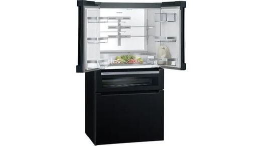 Frigorífico French Door con puertas de cristal SIEMENS IQ700 183 x 90.6 cm Negro KF96RSBEA