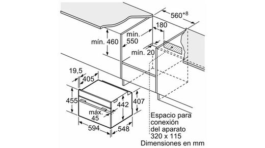 Horno compacto con microondas SIEMENS CM724G1B1 IQ700 60 x 45 cm Negro