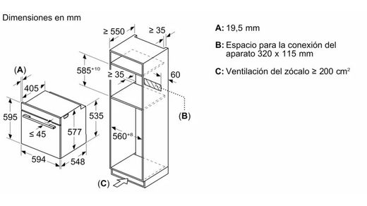Horno con microondas SIEMENS HM736GAB1 60 x 60 cm iQ700 Negro