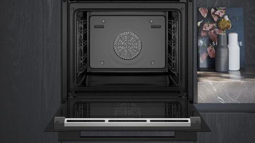iQ700, Horno con vapor SIEMENS, 60 x 60 cm, Negro, HR736G1B1