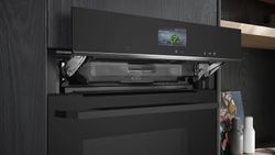 iQ700, Horno con vapor SIEMENS, 60 x 60 cm, Negro, HR736G1B1