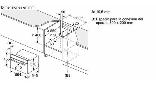 iQ700 Microondas integrable SIEMENS 60 x 45 cm Negro CE732GXB1