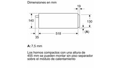 iQ700 Módulo de calentamiento 60 x 14 cm Negro BI710C1B1