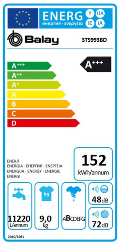 LAVADORA BALAY 3TS993BD