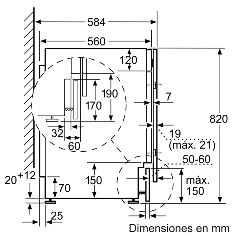 Lavadora integrable SIEMENS WI14W542ES IQ700 8kg 1400rpm — Zurione