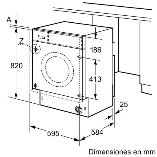 Lavadora secadora integrable SIEMENS WK12D322ES IQ300 7/4kg