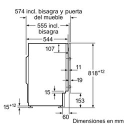 Lavadora integrable SIEMENS WI14W542ES IQ700 8kg 1400rpm
