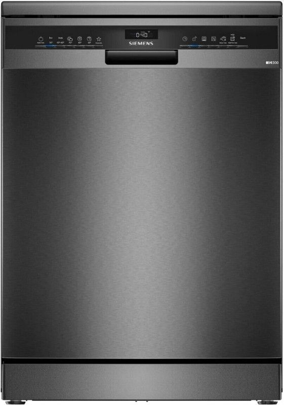 LAVAVAJILLAS SIEMENS SN23EC03ME ACERO NEGRO ANTIHUELLAS 60 CM IQ300 3º BANDEJA