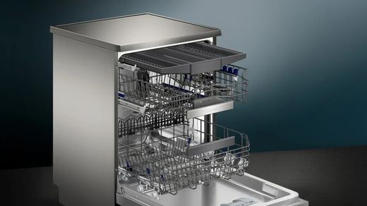 LAVAVAJILLAS SIEMENS SN25EI13CE LIBRE INSTALACION INOX 60 CM IQ500 3º BANDEJA