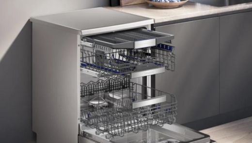 Lavavajillas SIEMENS SN27TI02CE IQ700 60cm Acero Antihuellas 3º Bandeja