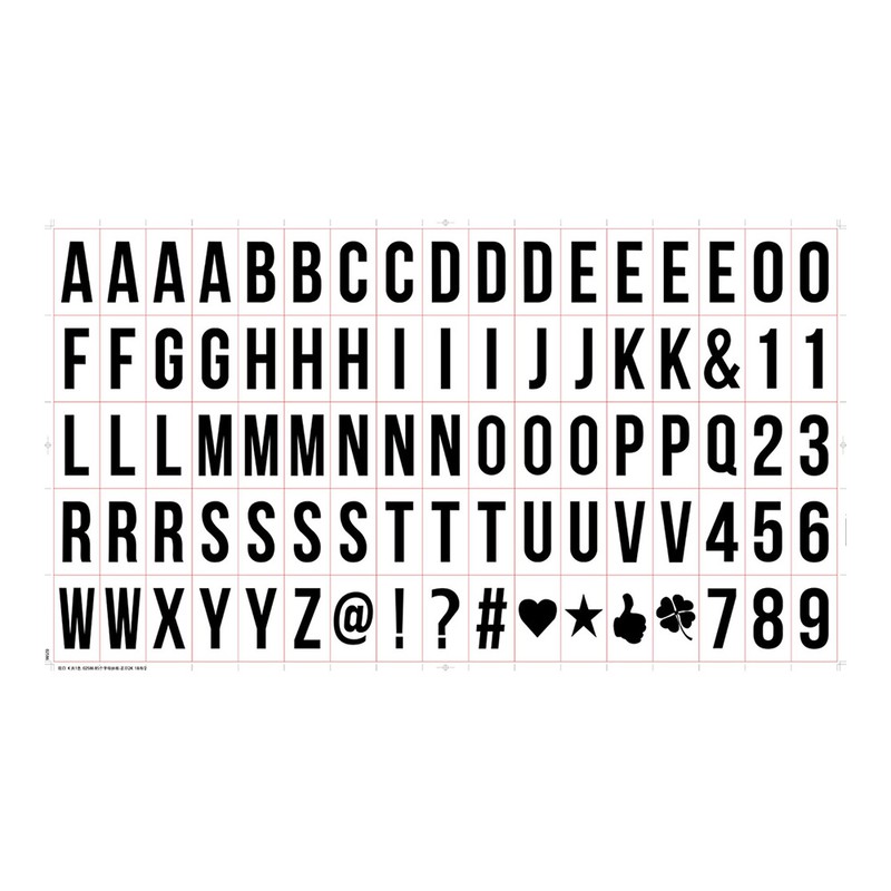 Letras para caja de mensajes con luz 6,5x3,5cm — Zurione