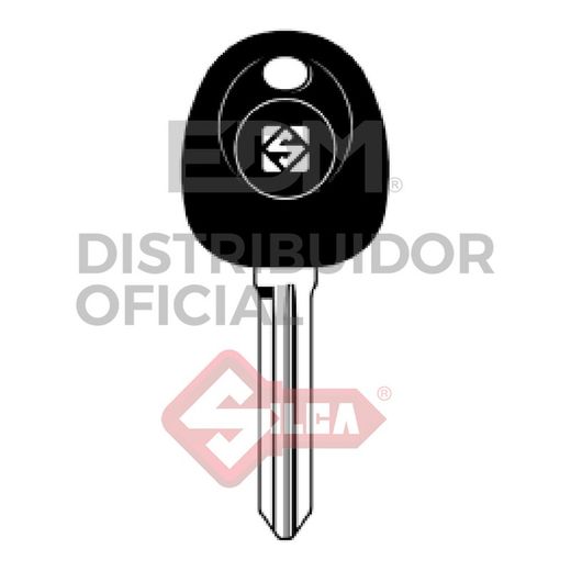 Clé transpondeur s / puce - c / cap pour hyundai et kia hyn14rte (voir modèles compatibles dans le catalogue silca)