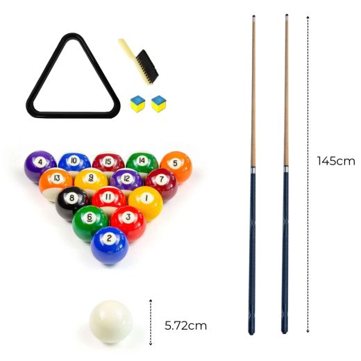 Mesa de Billar Semi Profesional AKRA Medidas de la mesa: 221×121,5×80 cm RETORNO DE BOLAS AUTOMATICO PL1374