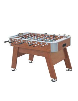 Mesa de juego futbolín NEW Metropolitan marrón con jugadores clasicos 142x75,5x88 PL1629
