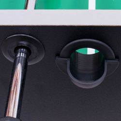 Table de jeu de baby-foot en argent avec joueurs jambes écartées 139X73X87