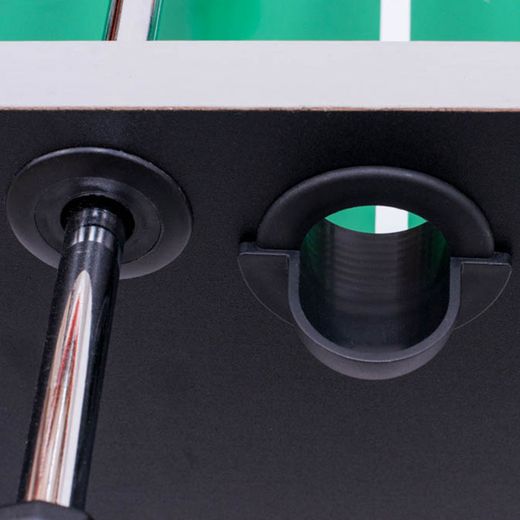 Table de jeu de baby-foot en argent avec joueurs jambes écartées 139X73X87