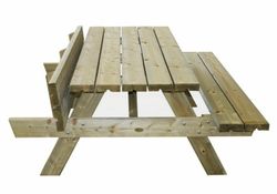 Mesa picnic Palmako ruby 18 verde + tratamiento autoclave 179 x 161 x 72 cm am44-1618 103164