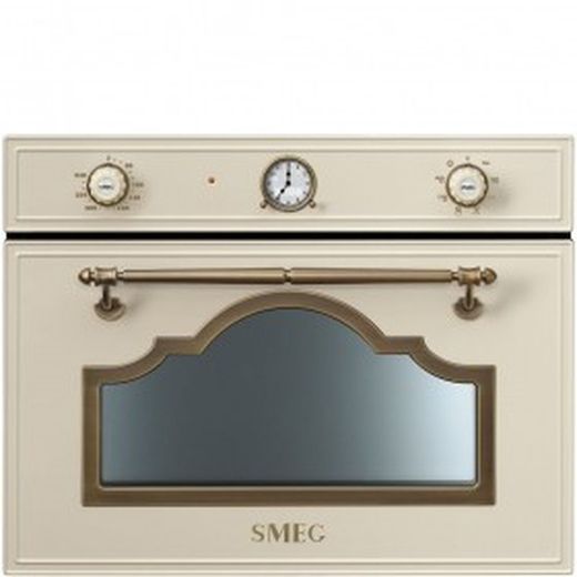 Micro-ondes encastrable SMEG SF4750MPO 45cm Crème