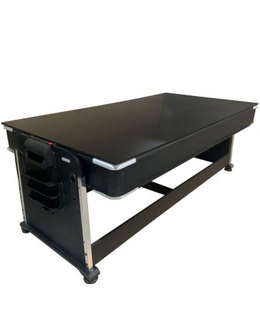 Multijuego giratorio 4 en 1 (Billar +Air Hockey + Ping-Pong + Mesa comedor)Potente motor para el flujo de aire 2678 - tapete AZUL