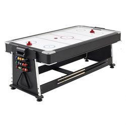Multijuego giratorio 4 en 1 Olimpus Tapete Rojo – (Billar, Air Hockey – Ping-Pong, Mesa comedor) Potente motor para el flujo de aire 2873