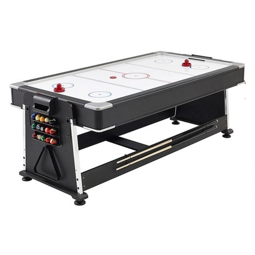 Multijuego giratorio 4 en 1 Olimpus Tapete Rojo – (Billar, Air Hockey – Ping-Pong, Mesa comedor) Potente motor para el flujo de aire 2873
