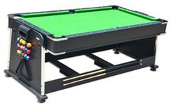 Mutijuego OLIMPUS Giratorio 4 en 1 VERDE (Billar, Air-Hockey, Ping-Pong, Mesa Comedor) Potente motor para el flujo de aire 2922
