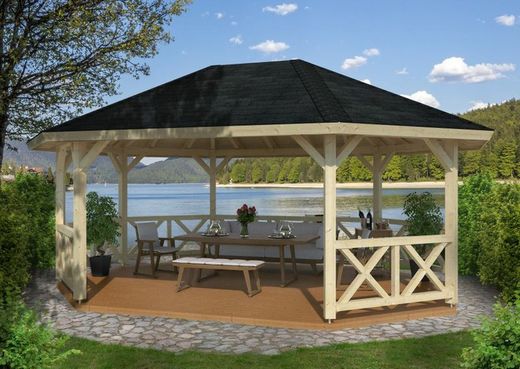 Pavillon en bois Palmako Betty 25,0 m2 467 x 617 cm Pav-4762 104704