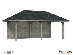 Pabellon de madera PALMAKO CONNECT BIANCA 16.6 SET 1 m2 672 X 384 cm 110192