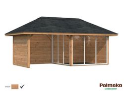 Pabellon de madera PALMAKO CONNECT BIANCA 16.6 SET 6 m2 672 X 384 cm 110212