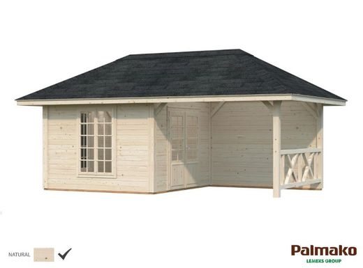 Pabellon de madera PALMAKO CONNECT BIANCA 16.6 SET 8 m2 672 X 384 cm 110220