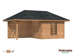 Pabellon de madera PALMAKO CONNECT BIANCA 16.6 SET 8 m2 672 X 384 cm 110220