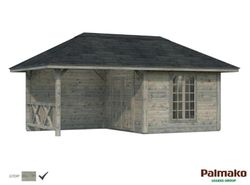 Pabellon de madera PALMAKO CONNECT BIANCA 16.6 SET 8 m2 672 X 384 cm 110220