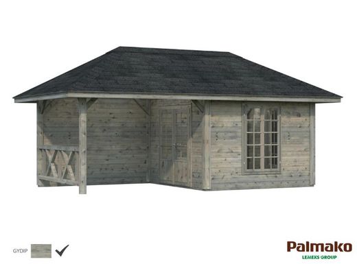 Pabellon de madera PALMAKO CONNECT BIANCA 16.6 SET 8 m2 672 X 384 cm 110220