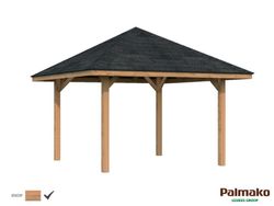 Pabellon de madera PALMAKO CONNECT BIANCA 8.3 M2 384 X 384 cm 109392