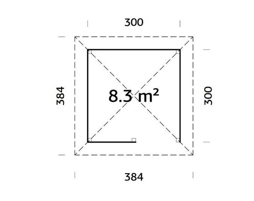 Pabellon de madera PALMAKO CONNECT BIANCA 8.3 M2 SET 3 110132
