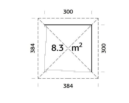 Pabellon de madera PALMAKO CONNECT BIANCA 8.3 M2 SET 4 110132