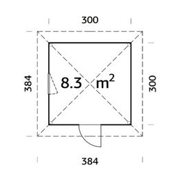 Pabellon de madera PALMAKO CONNECT BIANCA 8.3 m2 SET 6 110124