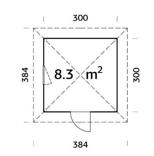 Pabellon de madera PALMAKO CONNECT BIANCA 8.3 m2 SET 6 110124