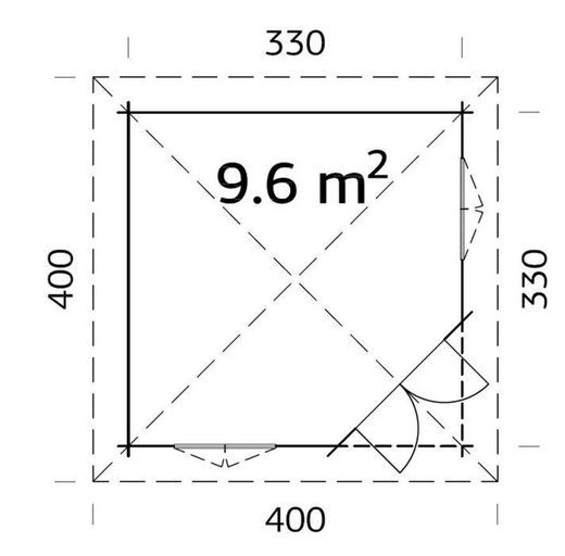 Pabellon de madera Palmako melanie 9.9 m2 350 x 350 cm pa44-3535 103732