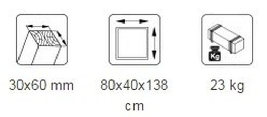 Pack 12 jardineras de madera Palmako gerda 80 x 40 x 138 cm st240101a0040scz12a1