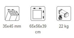 Pacote de 12 plantadores de madeira Palmako sanna 65 x 56 x 39 cm st240606a002ombz12a1