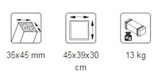 Pack 18 jardinières en bois Palmako Smilla 45 x 39 x 30 cm ST240606A0030MBZ18A1